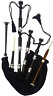 313042044094 Aar New Black Scottish Bagpipe Silver Mount Velvet