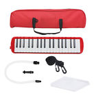 699964929832 Unbranded Glarry Melodica With Mouthpiece Hose Bag Red