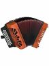 911492493167 Hohner Accordions Compadre Gcf Accordion Orange Harmonica In