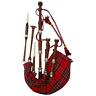 Aar Scottish Bagpipe Rosewood Royal Stewart Tartan Natural Color With Silver