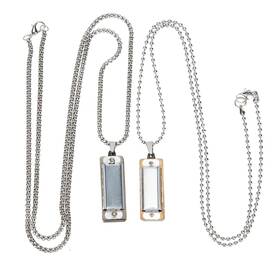 21r5016jn48yymld53u8wu6 Abaodam Mini Harmonica Necklace - Adorable 39x1cmx3pcs Silverx3pcs