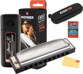 Accordions 726084819313 Special 20 Harmonica - Key Of C Bundle With Zip Case Instructional Manual And