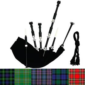 Bb-vet779-t Agile Dragon Highland Scottish Bagpipes Black Finish Silver Mounts With Bag Book