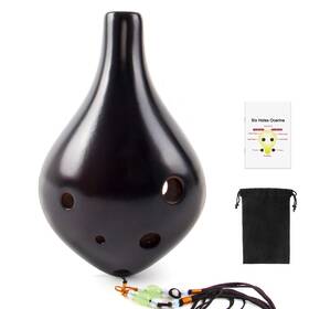Mi3001 Aklot Ocarina 6 Holes Alto C Ceramic Smokey Brown Ocarinas For 14