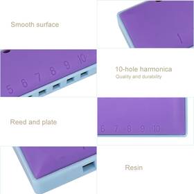 As The Discription Shown 079952541728 10 Hole Resin Mouth Organ Children Toy Harmonica For Kids Purple