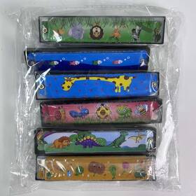 Augx0109 Aughoa 6 Pcs Harmonica For Kids Cartoon Harmonicas With16 Holes Birthday P