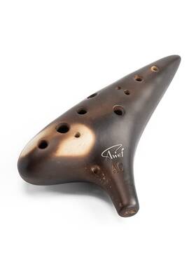 Awef 732240717072 Joy Of Wood Thrush 12 Hole Alto C Ceramic Ocarina Sweet Potato Shape In Exqui