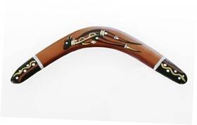 Boomerang Native Art 793897277241 Hand Crafted And Painted Australian Made 29cm Throwing