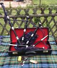 Bp-1 Usa Rugs Professional Scottish Highland Bagpipes Silver Mounts Ultra Black