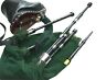 Bp-c1 Hakam Din Border Lowland Pipes Black Painted Cocobolo Bellow Blown