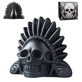 Brl-0711-b Braleo Aztec Death Whistle Office White Elephant Gifts Glossy Black