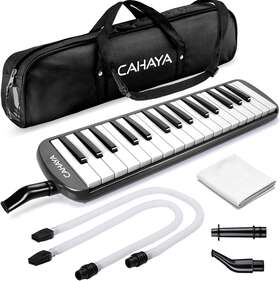 Cahaya 696394423824 Melodica 32 Keys Double Tubes Mouthpiece Air Piano Keyboard Musical Instrument