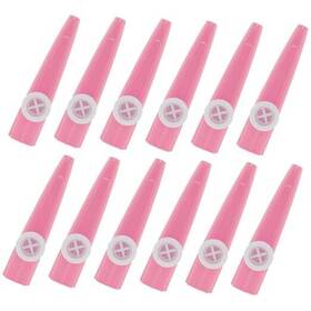 Caoxiaoxuyao Kazhudi0 12 Pcs Plastic Kazoos Kazoo Musical Good Companion For Guitar Violin Pink