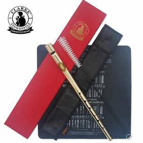 Clarke 060122440042 Gold Plated Original D Whistle Gift Set With Leather Pouch And Accessories