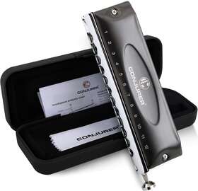 1248j Conjurer Chromatic Harmonica For Kids Adult Beginners 12 Hole 48 Tones