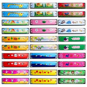 Deayou De-kidsharmonica-15s30p 30 Pcs Cartoon Harmonica With Double Row Of 16 Holes Musical Instrument For