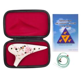 Dk2281-sb Deekec 12 Hole Ceramic Ocarina Singing Birds And Fragrant Flowers Hand Painting