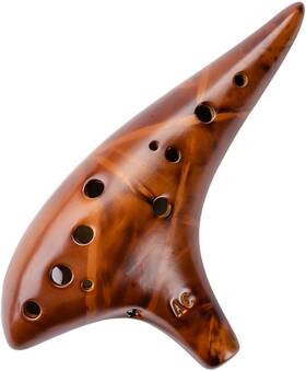 Dhwebwlp 746198890220 Strawfire 12-hole Alto C Ceramic Ocarina With Songbook And Strap Yellow