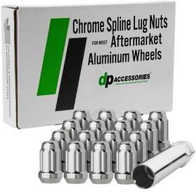 Dpaccessories Dni20s01a-ch/1 Lug Nuts Compatible With 1995-1998 Nissan 200sx Chrome Spline