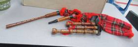 Dragon Blackwatch-0383 Full Size Great Highland Scottish Bagpipe S Rosewood Natural Finish