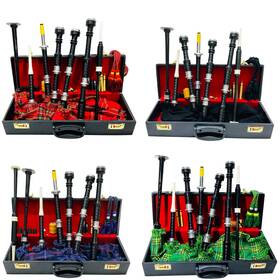 Dr-al-822h Dragon Roar Premium Highland Scottish Bagpipes Silver Mounts Various Tartans With Hard Case