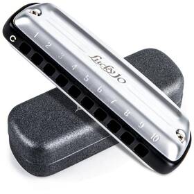 East Top 10-silver-c Lucky 10 Harmonica Professional Holes Mouth Organ For All Levels Adults