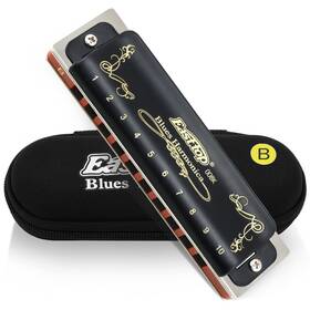 East Top 4334438486 Diatonic Harmonica Key Of B 10 Holes 20 Tones 008k Mouth Organ With Black Cov