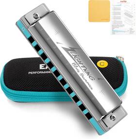 East Top 445016482403 Lightning Harmonica Advanced Diatonic Key Of C 10 Holes Mou