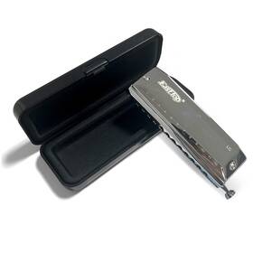 East Top 614134100446 12 Hole Chromatic Harmonica Low C Key 48 Tones For Adults And Students