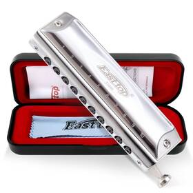 East Top 667673892570 Chromatic Harmonica Key Of C 10 Holes 40 Tones Slide Mouth Organ For Adults