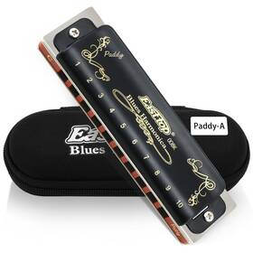 East Top 723610433760 Blues Harmonica Key Of Paddy A Diatonic 10-hole 20-tone Mouth Organ