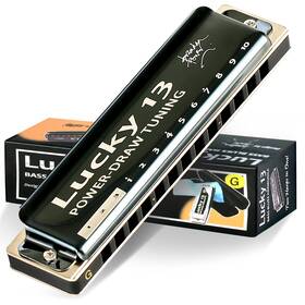 East Top 726312273757 Lucky 13 Bass Plus Blues Harmonica Holes Diatonic Harp Mouth Organ Profess