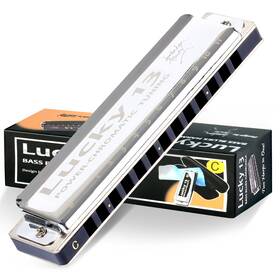 East Top 726312273795 Lucky 13 Bass Plus Blues Harmonica Holes Diatonic Harp Mouth Organ Profess