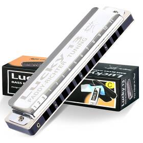 East Top 726312273825 Lucky 13 Bass Plus Blues Harmonica Holes Diatonic Harp Mouth Organ Profess