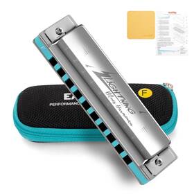 East Top 739804233351 Harmonica Advanced Diatonic Key Of Low F 10 Holes Mouth Organ Har