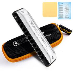 East Top Ms030-c Maxwell St Blues Harmonica C Professional Overblow And Bending 10 Holes Ms03