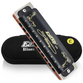 T008k-bk-e East Top Harmonica Diatonic Key Of E 10 Holes 20 Tones 008k Blues Harp Mou