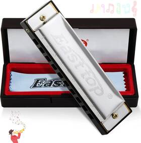 T10-4 East Top Harmonica C Key Blues For Beginners And Adults Kids Tee