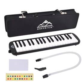 Jdmd37-bk Eastrock 37 Key Melodica Instrument Air Piano Keyboard Soprano Style Pianica Wi
