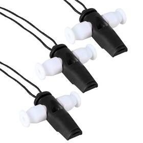 Jdsw3c-02mc Eastrock Samba Whistle Plastic With Nylon Neck Latin Percussion Black