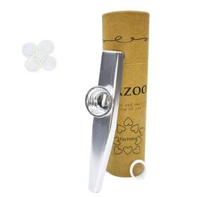 Fartime 673257853189 Silver Exquisite Aluminum Alloy Kazoo With 5 Flute