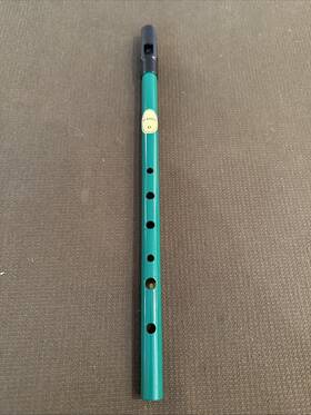 Fw39 Feadog Brass Irish Tin Whistle Key Of D Small Flute Made In Ireland Green