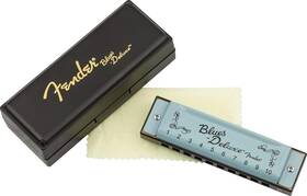 Fender 717669764029 Blues Deluxe Harmonica Guitar Accessories Key Of C 10 Holes Includes H