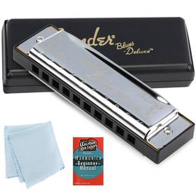 Fender 840262232869 Blues Deluxe Harmonica - Key Of G With Carrying Case