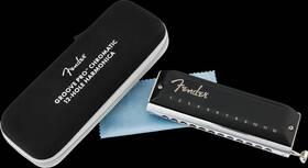 0990701101 Fender Hot Rod Deville Groove Pro Chromatic 12-hole Harmonica Key Of C With Zipper Case And Cloth