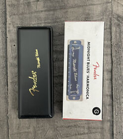 Fender Midnight Blues Harmonica Key Of G With Carrying Case Brand New