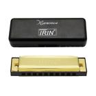 Fty2372498374702lq Beginner Holes Tone Diatonic Blues Harmonica Key With Case Golden