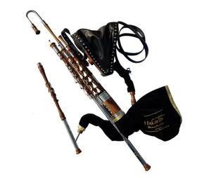 Up-cf1 Hakam Din Uilleann Pipes In D - Full Set With A 3 Key Chanter Drones And Regulators C1