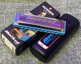Hohner 009126995647 Rocket Low C Harmonica Lc Progressive Major With Case And Box Excellent
