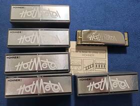 Hohner 048667003590 5 Harmonica Lot Hot Metal Keys Of A X2 C D And F